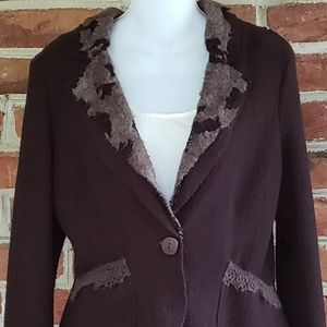 Report Collection Animal Print Wool Jacket S